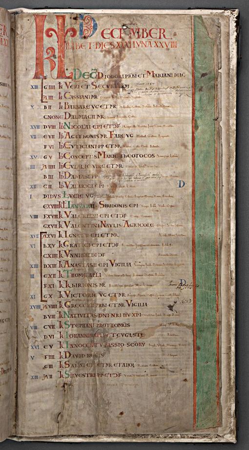 Maand December uit Codex Gigas