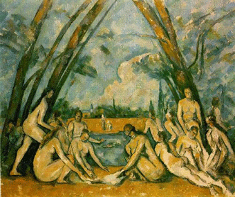 Les Baigneuses van Paul Cézanne